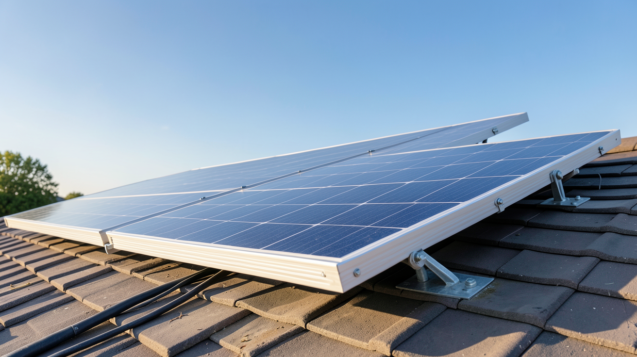 eco worthy panneau solaire installé sur un toit résidentiel pour un comparatif 2024