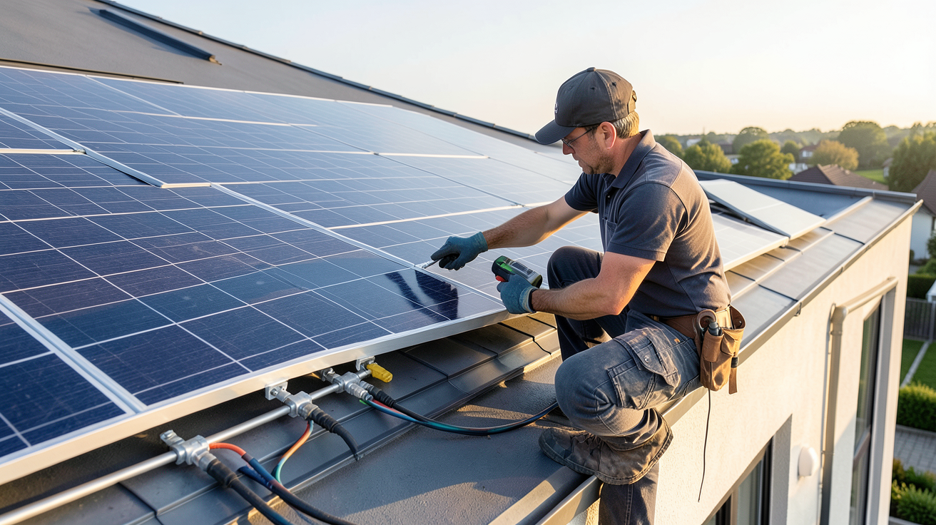 ecoflow solaire guide d'installation pas à pas pour une installation résidentielle sur un toit de maison moderne