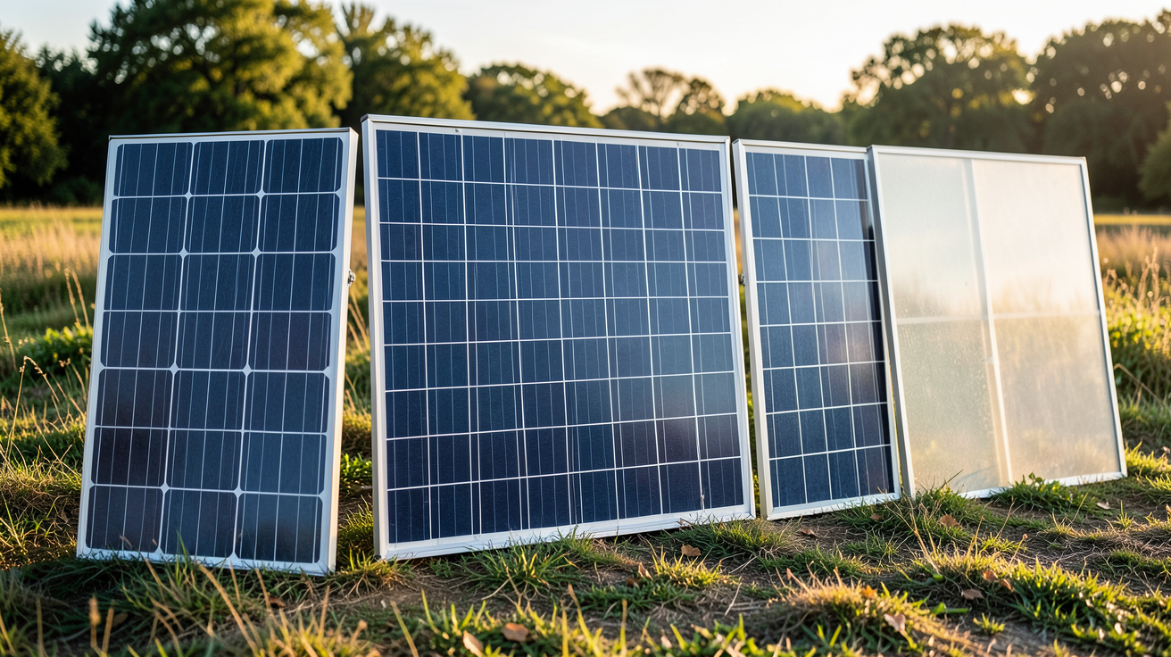 ecowatt panneau solaire différents types exposés en extérieur