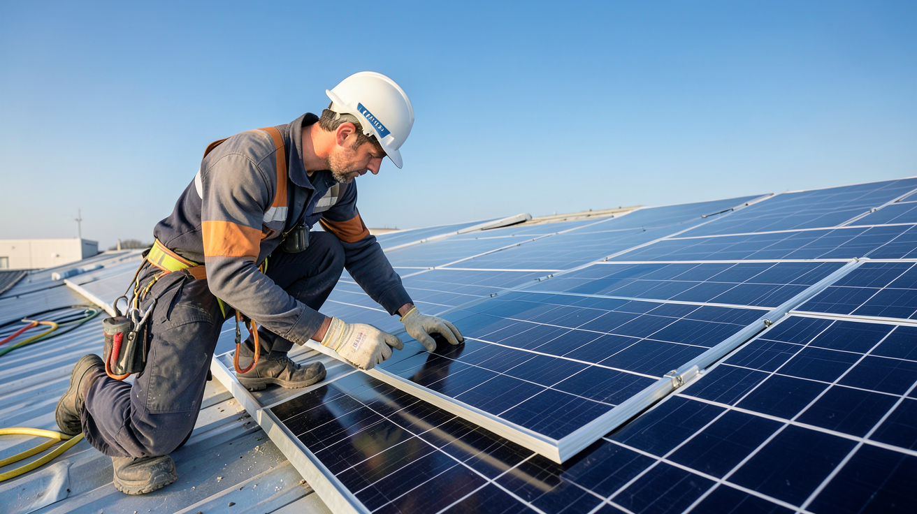 ecs solaire entretien maintenance système technicien professionnel sur toit