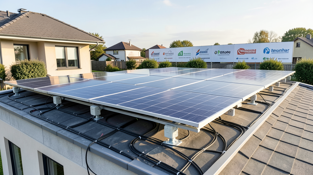 edf enr panneaux photovoltaïques : installation de panneaux solaires sur toit résidentiel avec comparatif des installateurs en 2026