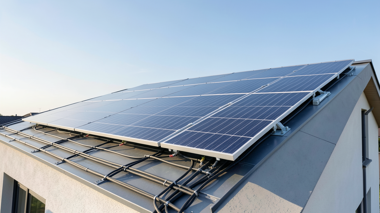 edf enr panneaux photovoltaïques installation sur toit de maison moderne en 2026