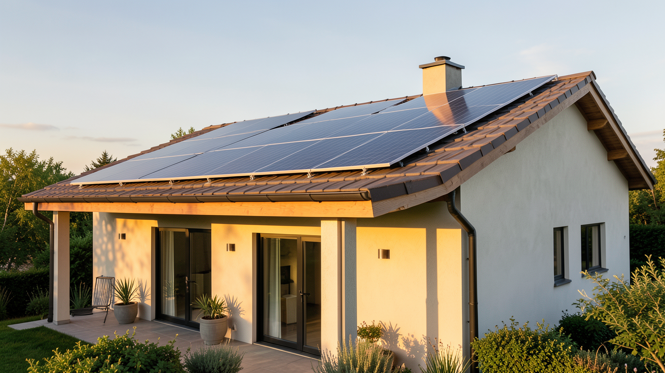 edf panneau solaire autoconsommation sur une maison moderne illustrant le retour sur investissement