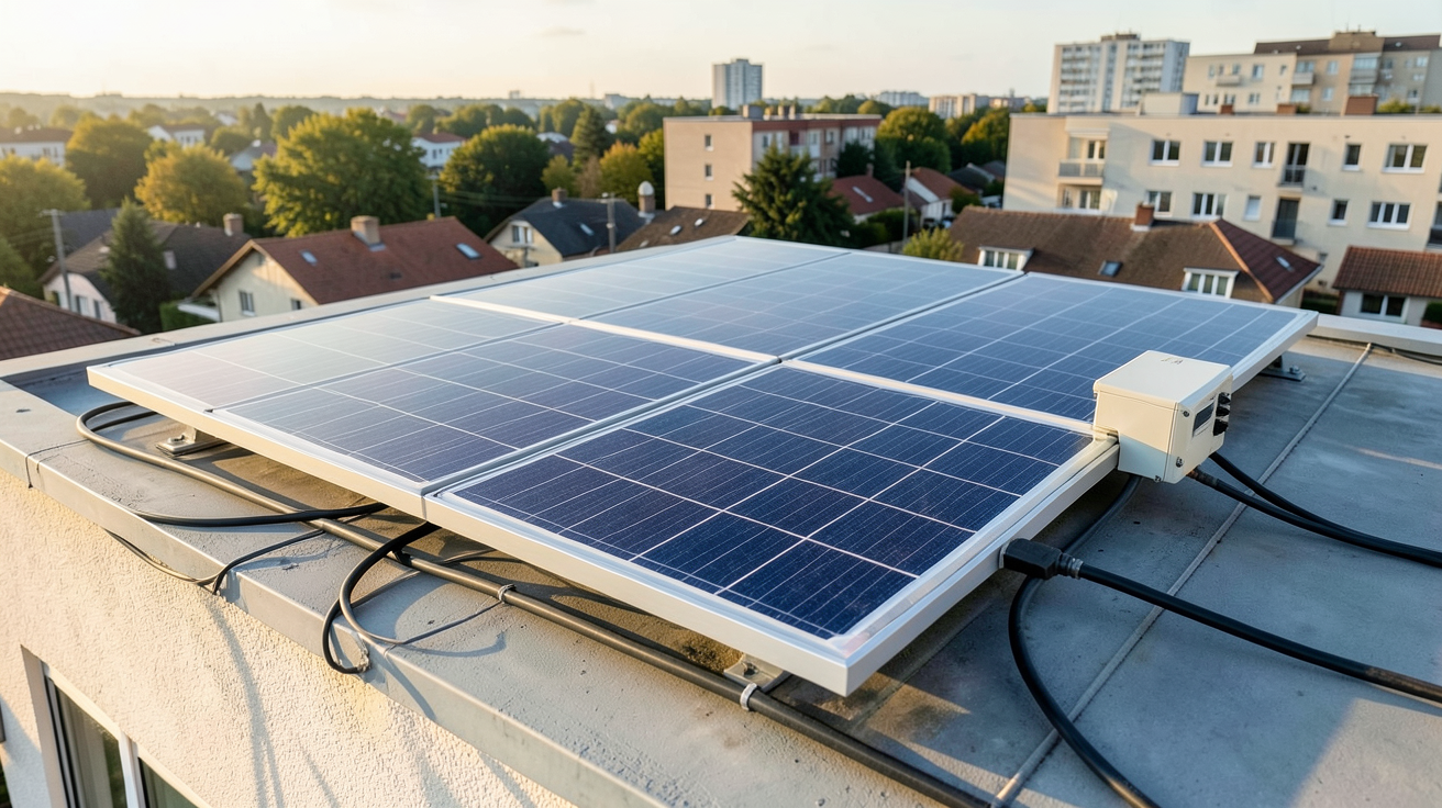 edf panneau solaire copropriété : installation de panneaux solaires sur un toit de copropriété pour l'autoconsommation collective