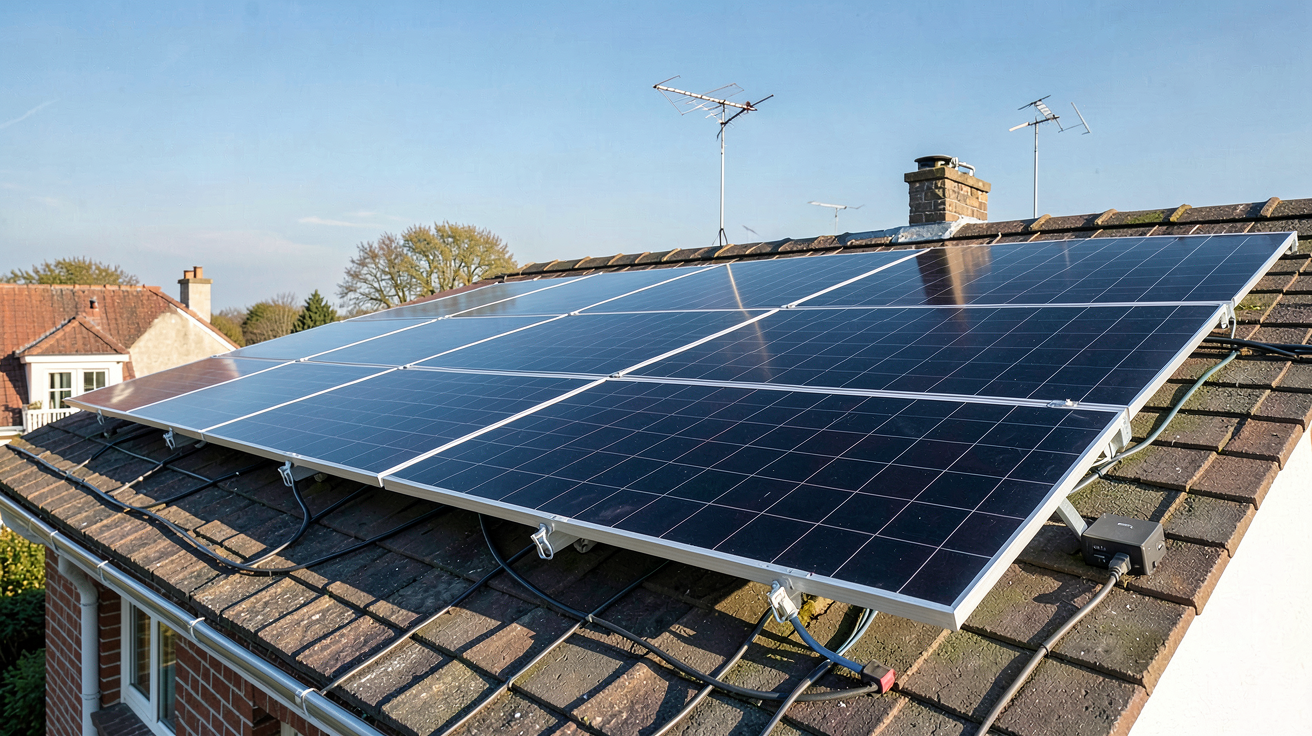 edf photovoltaïque particulier : installation de 6 kWc sur le toit d'une maison en Île-de-France