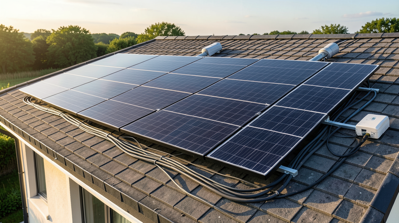 edf solaire autoconsommation système photovoltaïque installé sur le toit d'une maison