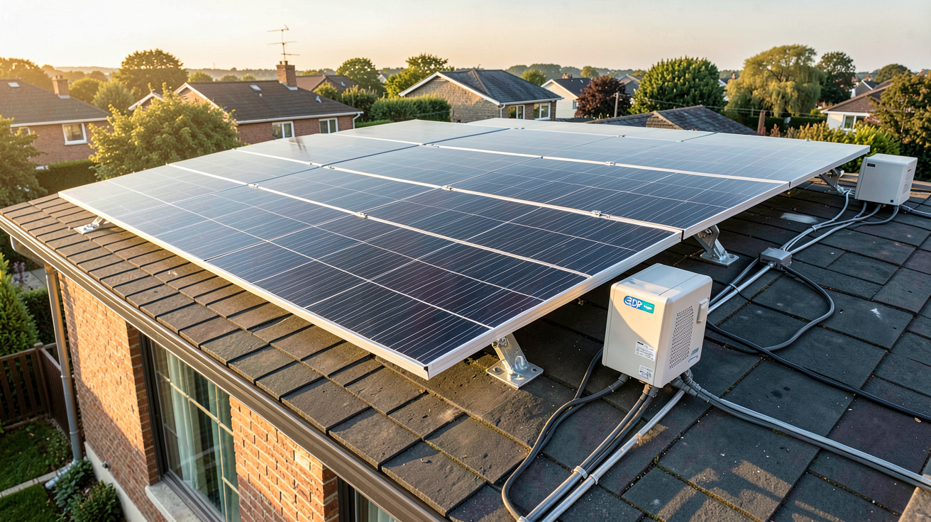edf solaire particulier coût installation 2025 maison toit panneaux solaires onduleur