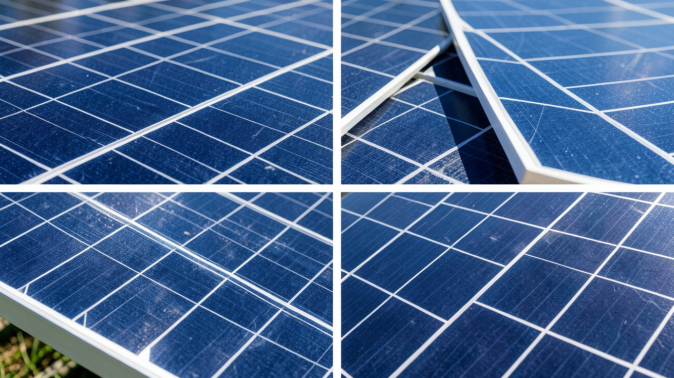 électricité photovoltaïque montrant différents types de panneaux solaires pour une installation résidentielle