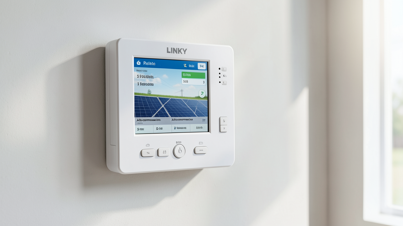 enedis autoconsommation : compteur Linky affichant le suivi de la production solaire en autoconsommation