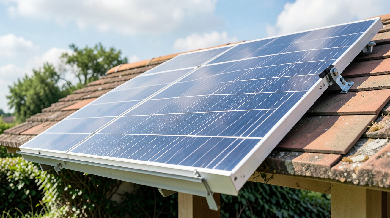 enedis panneau solaire photographié en situation réelle, illustration de l'article