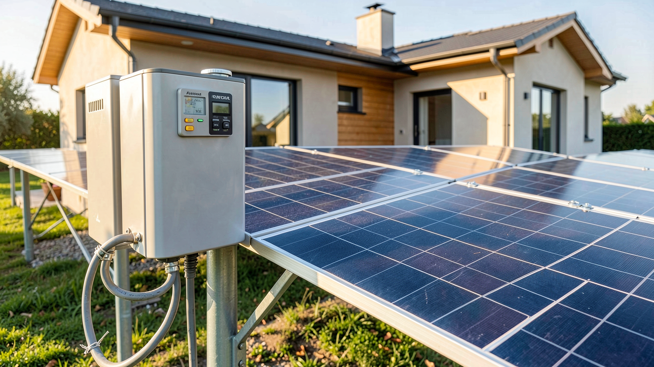 enedis photovoltaïque autoconsommation avec batterie de stockage installée sur une maison moderne