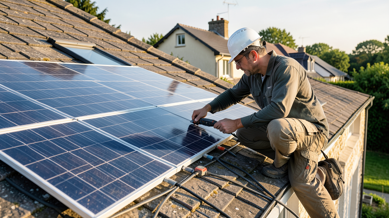 énergie solaire installation de panneaux solaires sur toit avec aides financières 2024