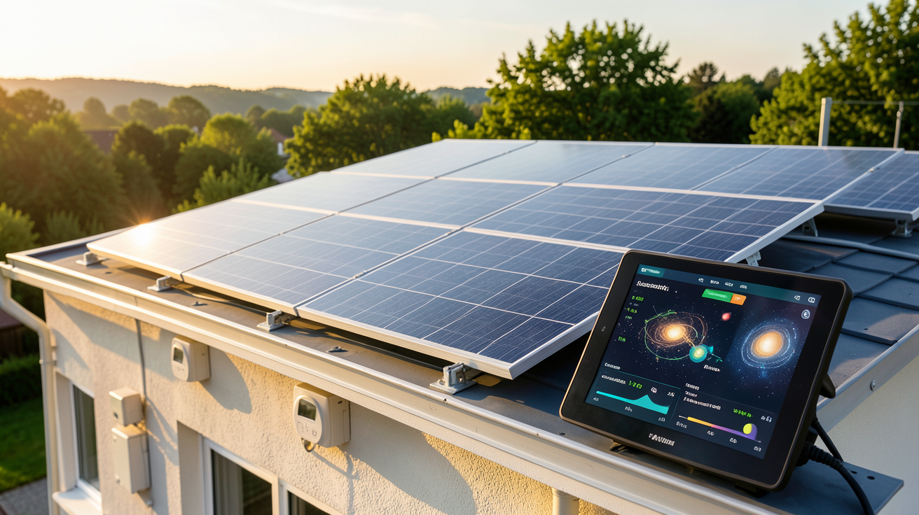 énergie solaire autoconsommation calcul économies maison individuelle avec panneaux photovoltaïques et compteurs