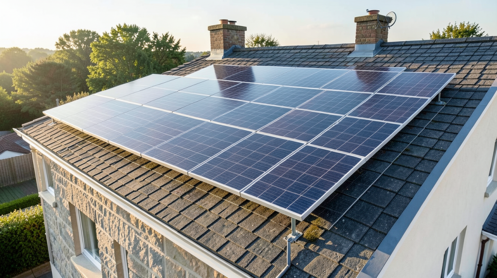 énergie solaire coût installation panneaux photovoltaïques sur toit de maison