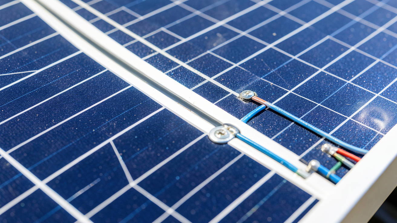 énergie solaire photovoltaïque : gros plan sur un panneau solaire en fonctionnement montrant les cellules photovoltaïques et le processus de conversion d'énergie