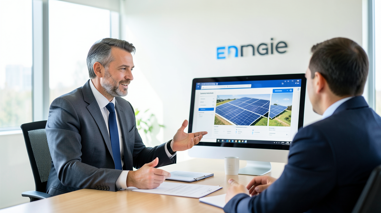 engie devis panneaux solaires consultant client bureau moderne