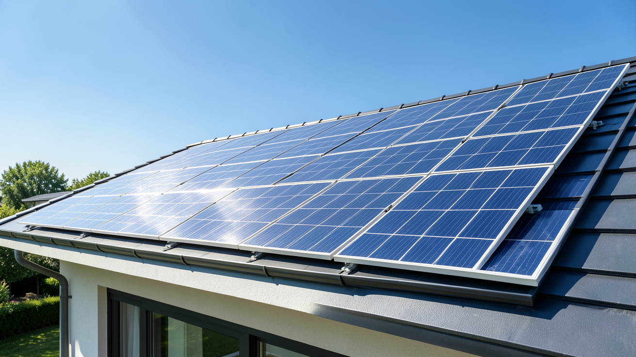 engie installation panneau photovoltaique sur un toit moderne captant la lumière du soleil pour un rendement maximal
