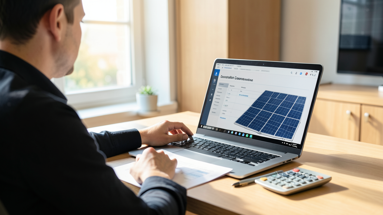 engie panneaux solaires devis comparaison checklist sur un bureau moderne