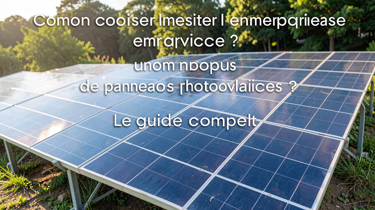 entreprise panneaux photovoltaïques photographié en situation réelle, illustration de l'article