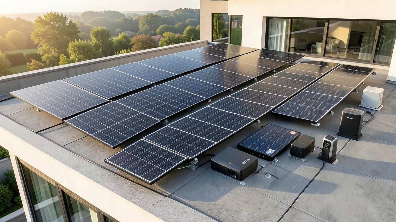 équipement solaire top 10 performants 2024 incluant panneaux photovoltaïques et onduleurs sur toit moderne
