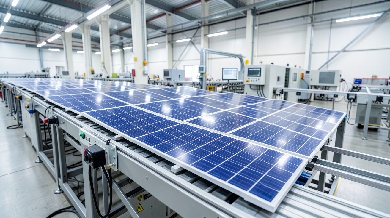 fabricant francais panneau solaire dans une usine de production de haute technologie