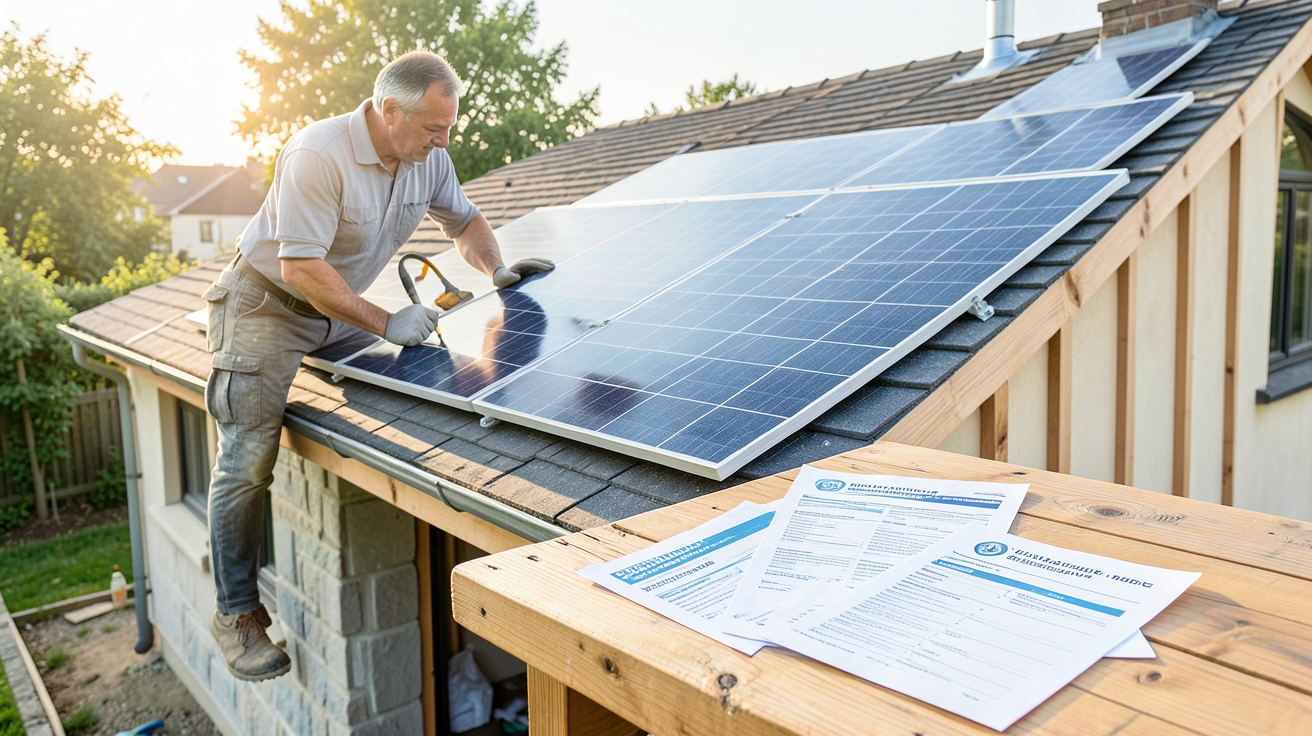 fabricant panneau photovoltaïque expliquant les aides financières et subventions pour l'installation en rénovation