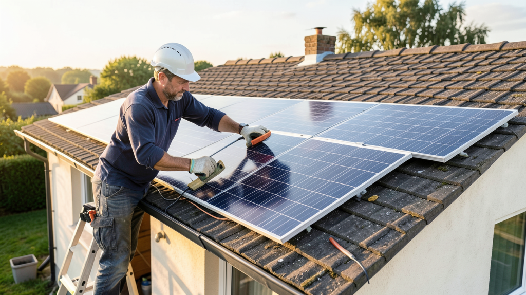 faire son installation photovoltaïque sur le toit d'une maison individuelle
