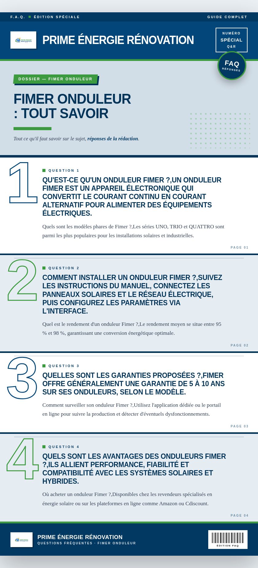 Infographie : Fimer Onduleur : tout savoir