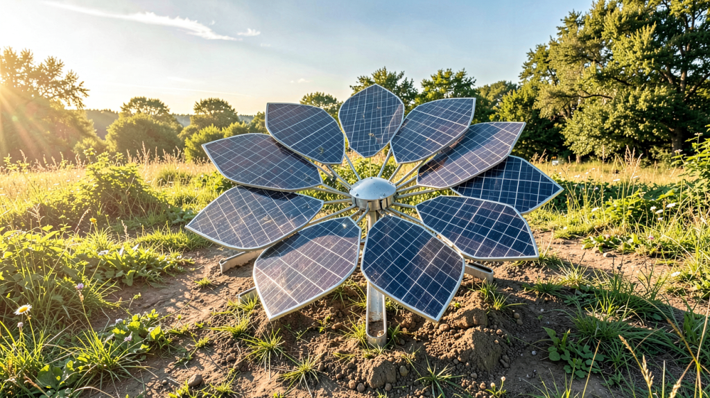 fleur photovoltaïque innovante pour la production d'énergie renouvelable