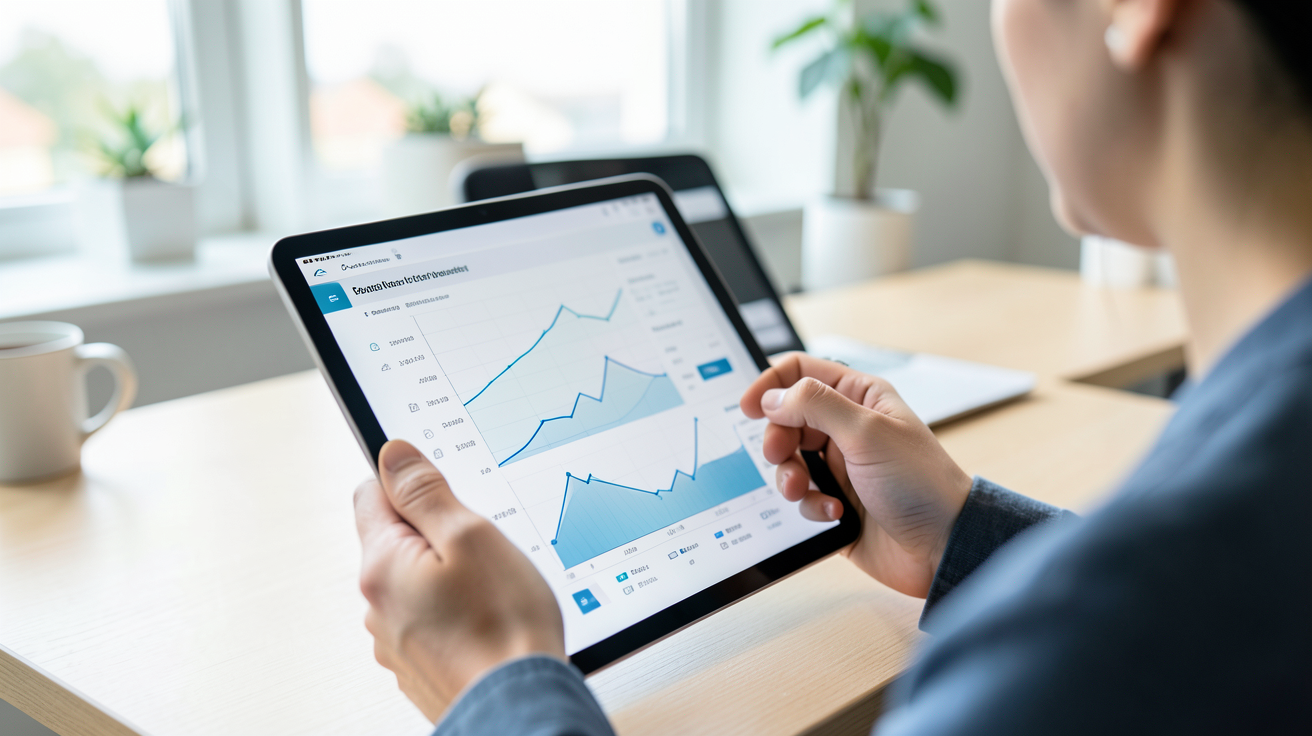 fournisseur panneaux photovoltaique comparant les offres et les prix sur une tablette numérique