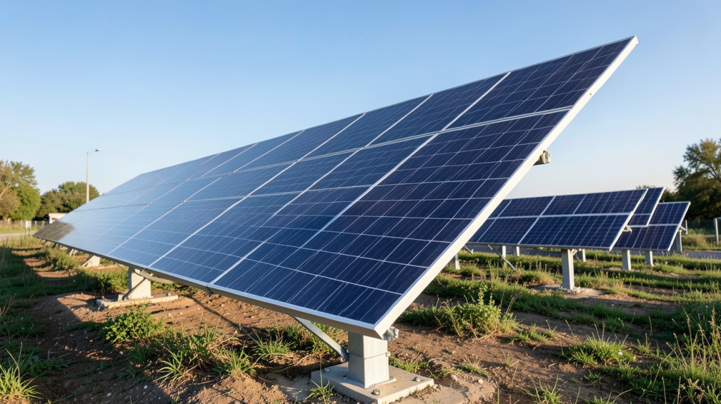 générateur solaire 3000W installé en extérieur avec panneaux photovoltaïques
