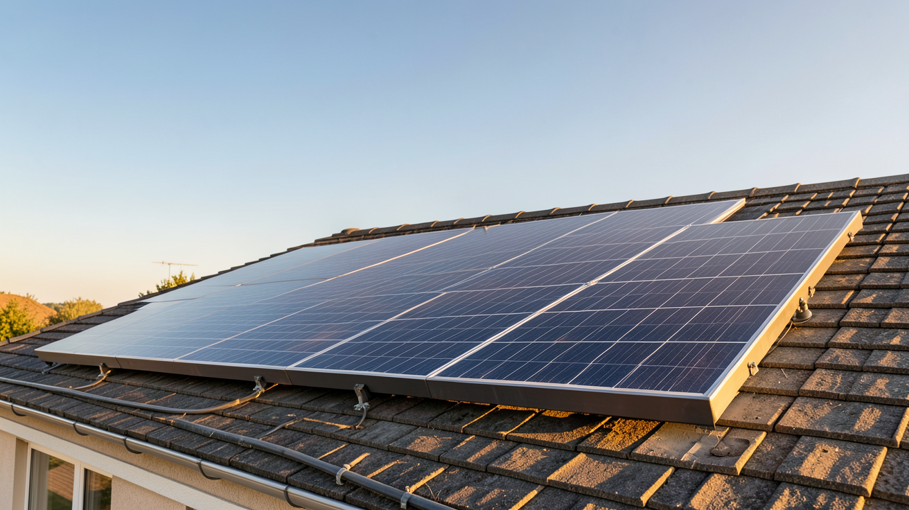 info gouv panneau solaire : prime à l’autoconsommation photovoltaïque sur un toit de maison