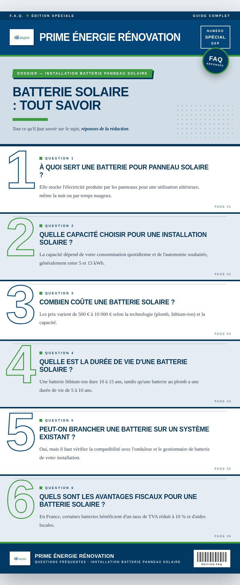 Infographie : Batterie solaire : tout savoir