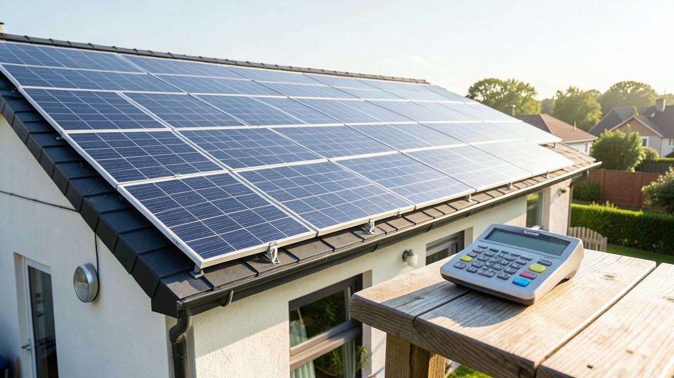 installation de panneaux solaires prix retour sur investissement rentabilité calcul financier sur table en bois
