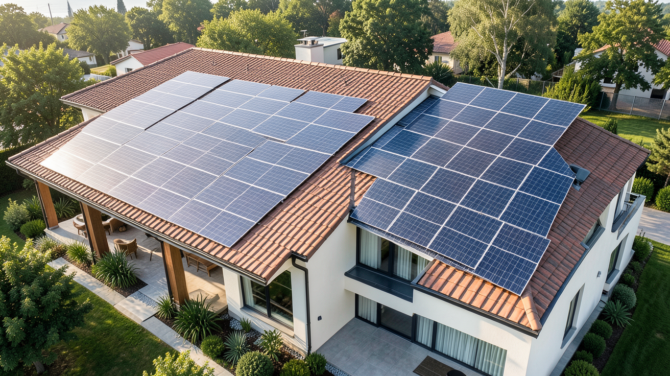 installation de panneaux solaires sur toiture montrant la différence entre la surimposition et l'intégration