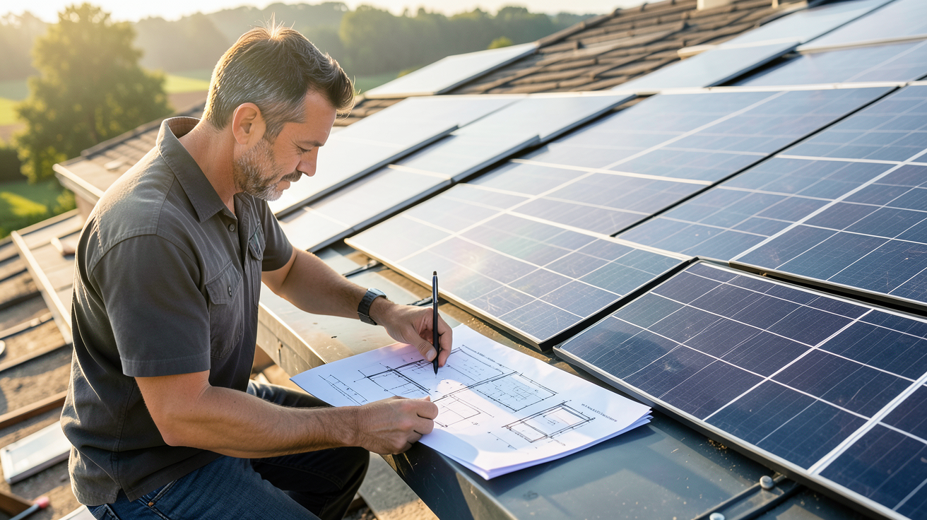 installation panneau photovoltaïque prix facteurs qui influencent le coût analysés par un professionnel sur un toit résidentiel