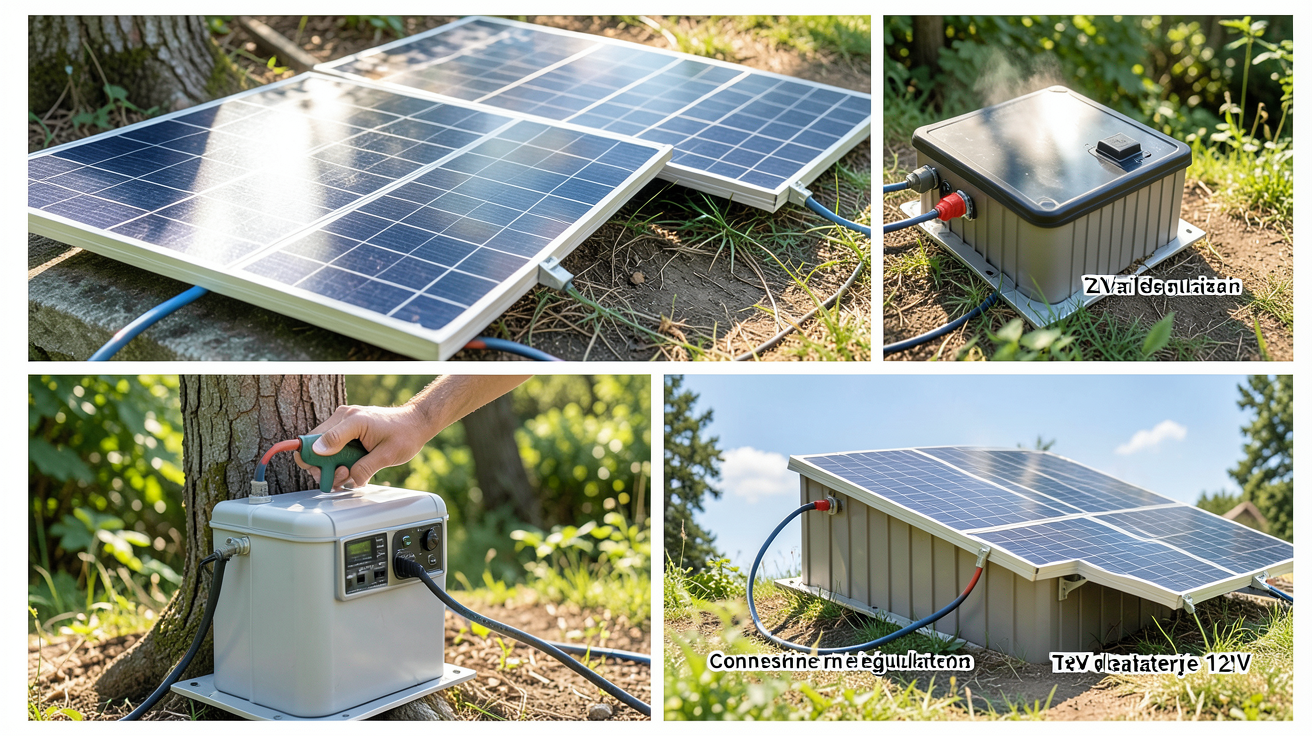 installation panneau solaire avec batterie 12v étapes détaillées pour installer un kit solaire 12V avec batterie