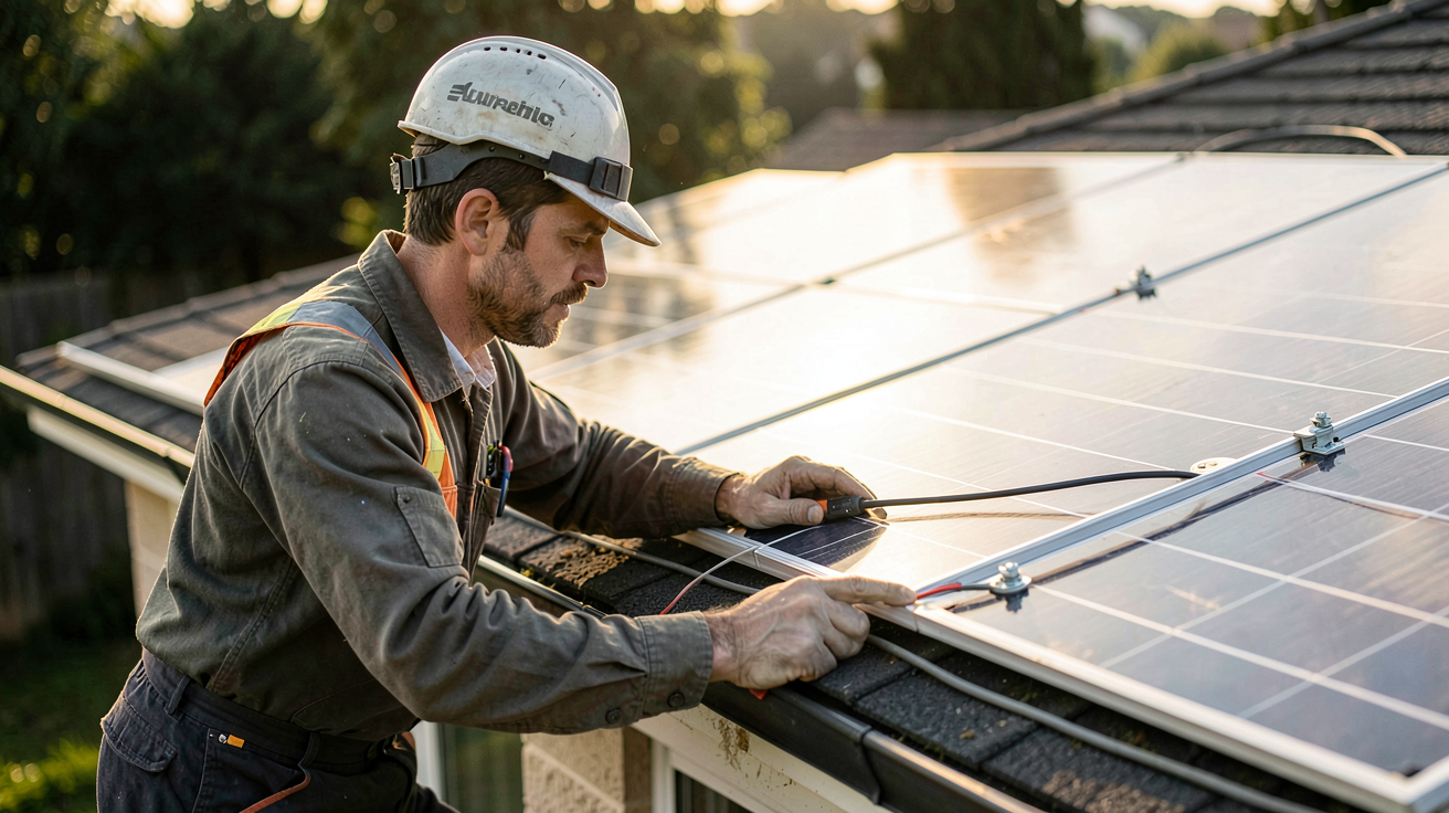 installation panneau solaire EDF avec aides financières 2026 réduisant le coût sur un toit de maison