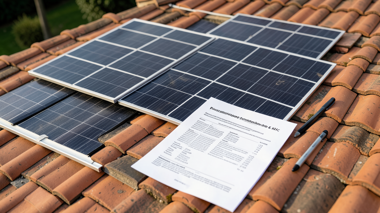 installation panneaux photovoltaïque prix devis détaillé pour 6 kWc sur maison de 150 m²