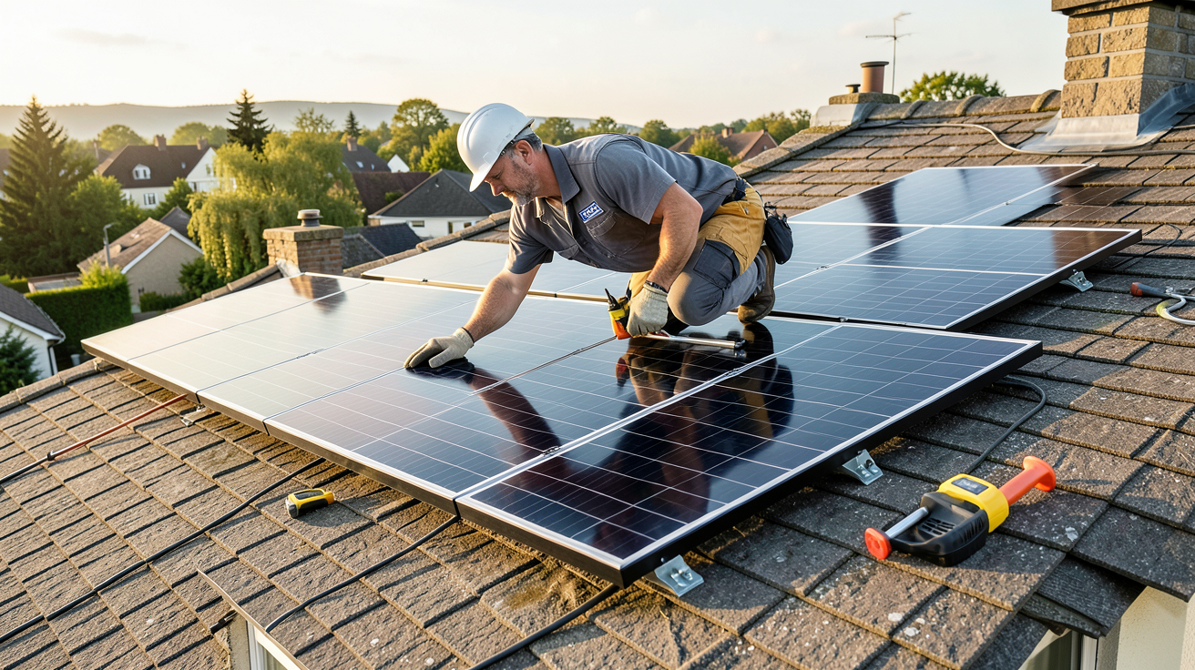 installation panneaux photovoltaïques sur toiture par un professionnel RGE certifié