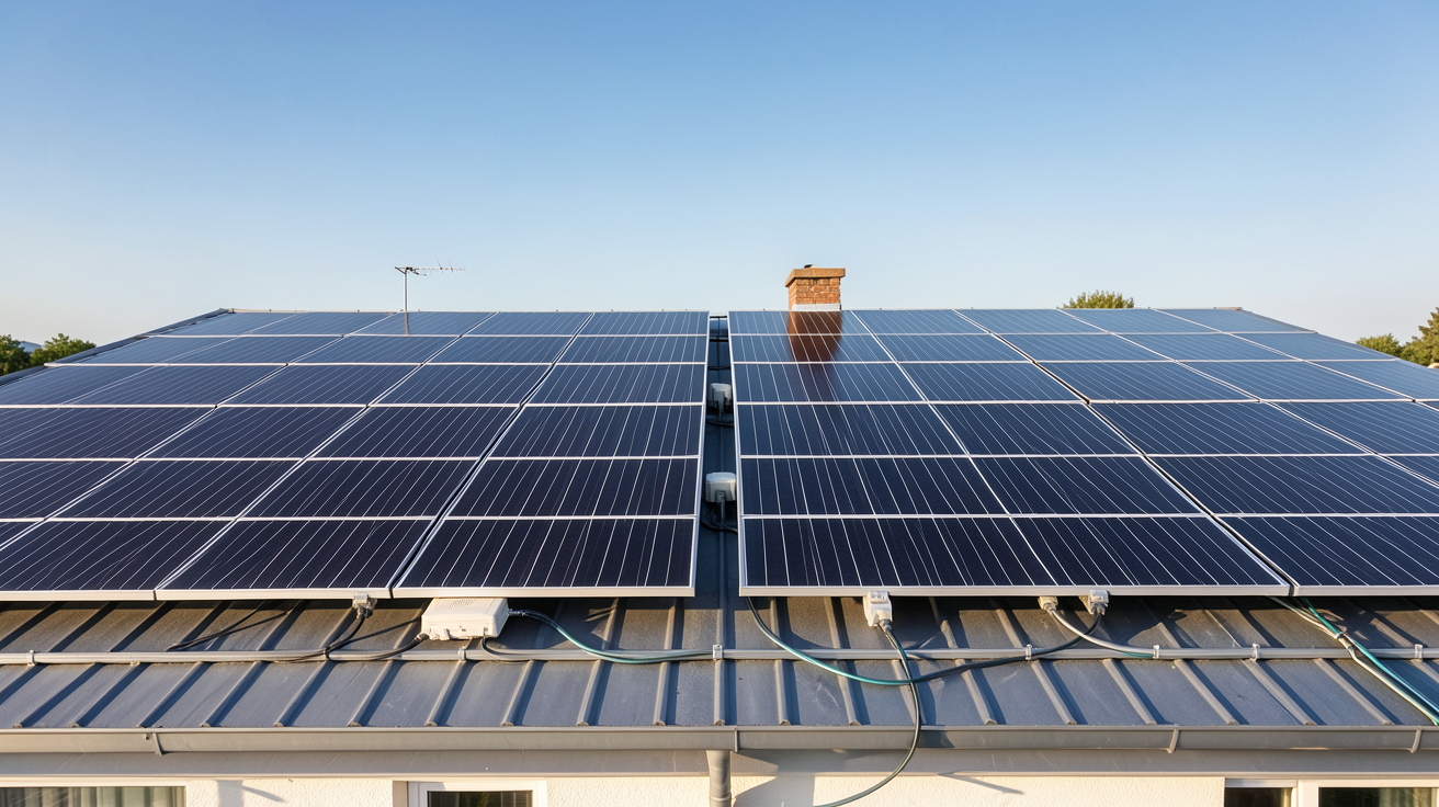 installation photovoltaïque 6 kWc sur le toit d'une maison de 110 m²
