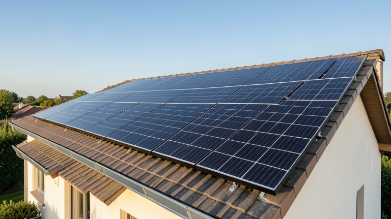 installation photovoltaïque 6 kWc installée sur le toit d'une maison individuelle