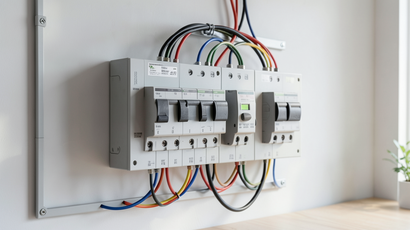 installation photovoltaïque triphasée avec tableau électrique moderne