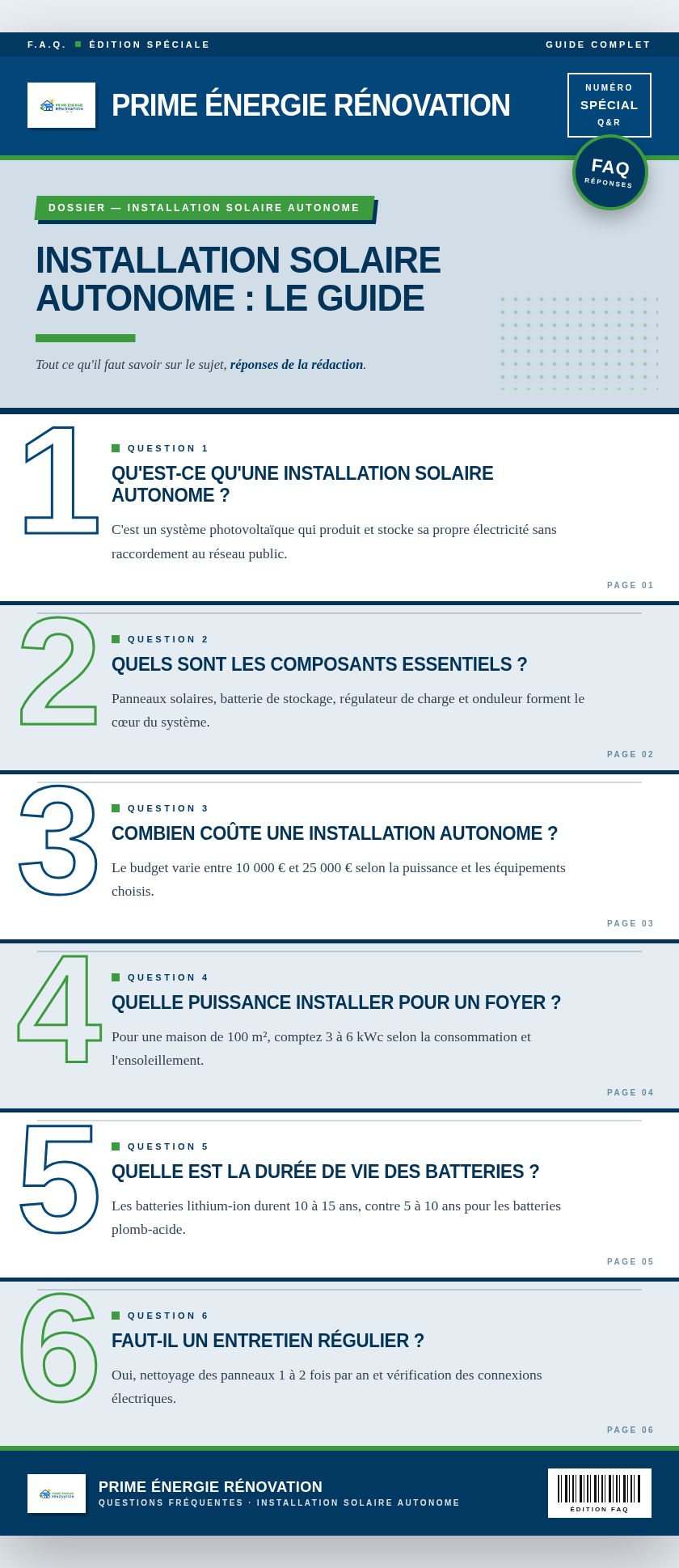 Infographie : Installation solaire autonome : le guide