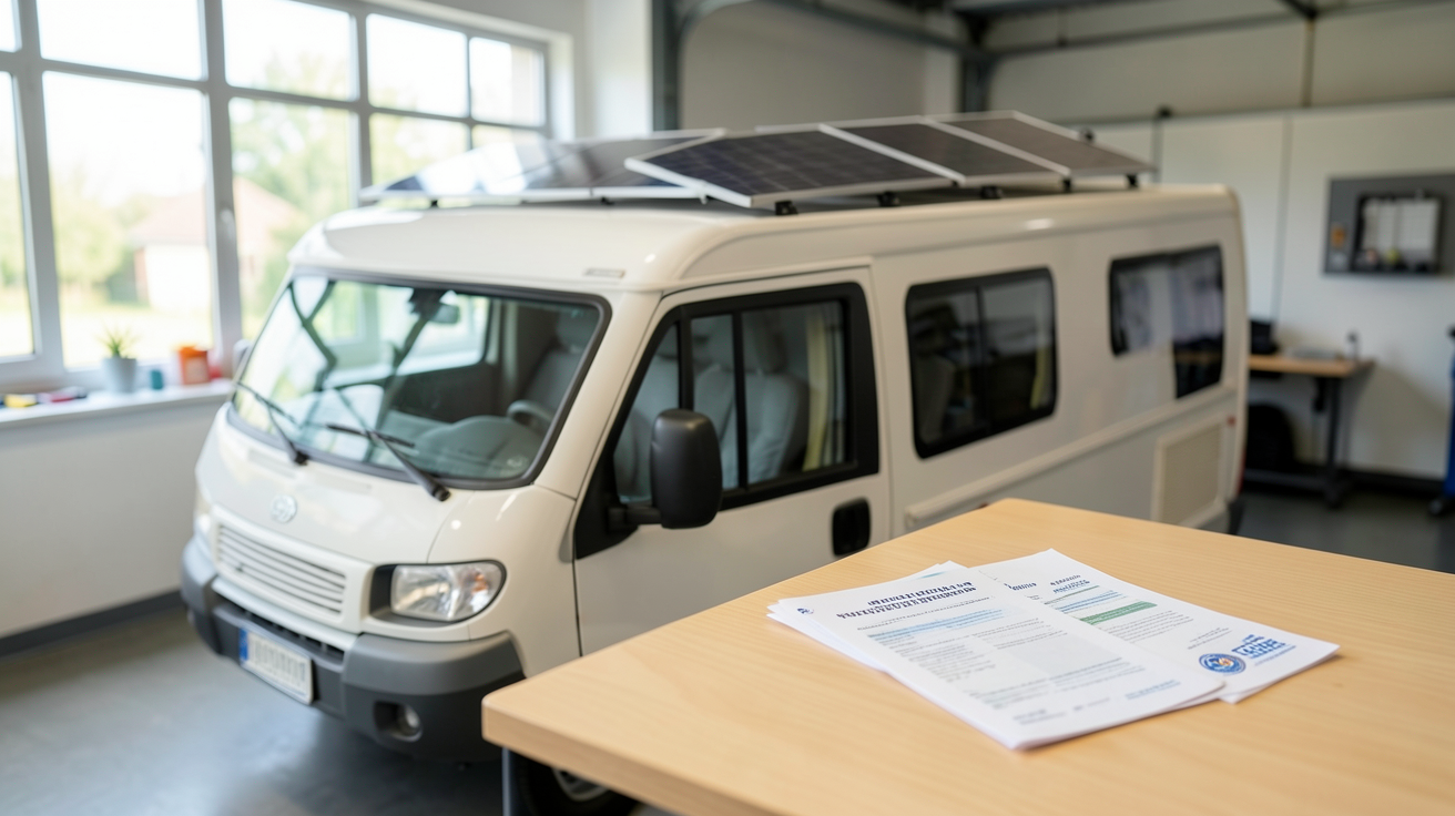 installation solaire camping car aspects légaux assurances homologation documents officiels