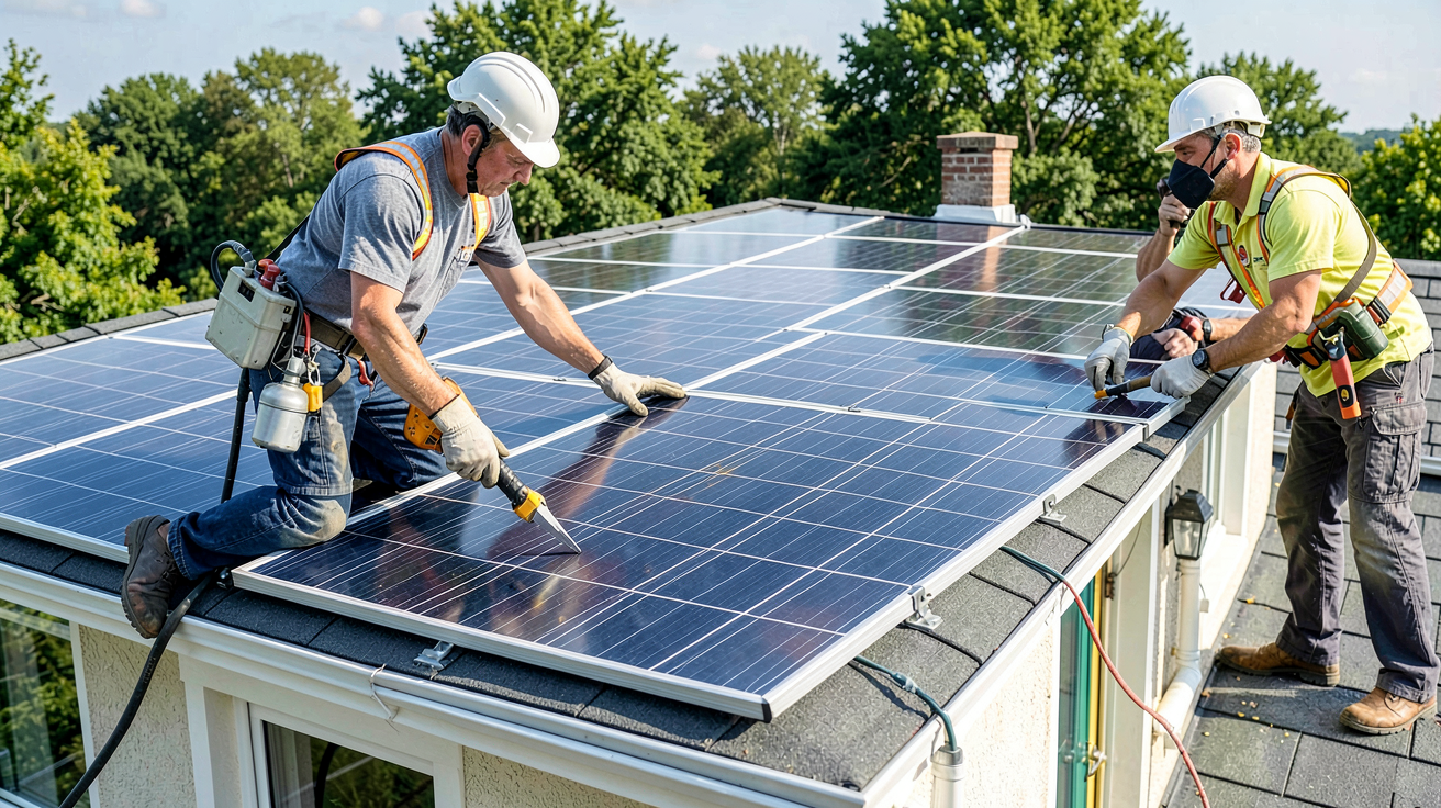 installation solaire prix avec un technicien solaire expérimenté