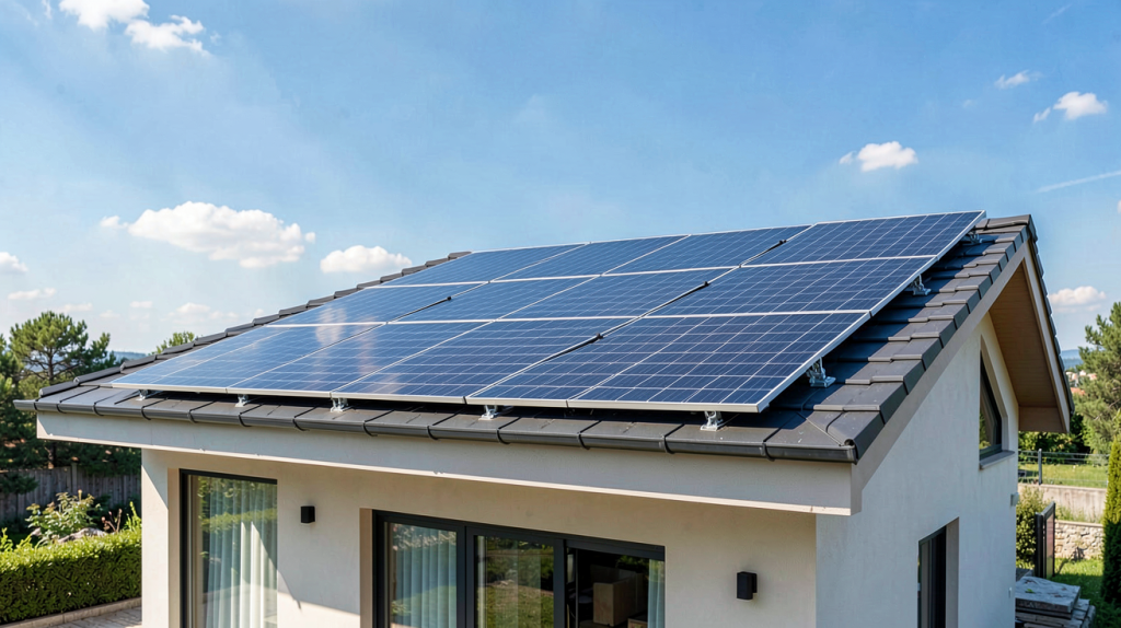 installation solaire prix compétitif pour une maison équipée de panneaux solaires