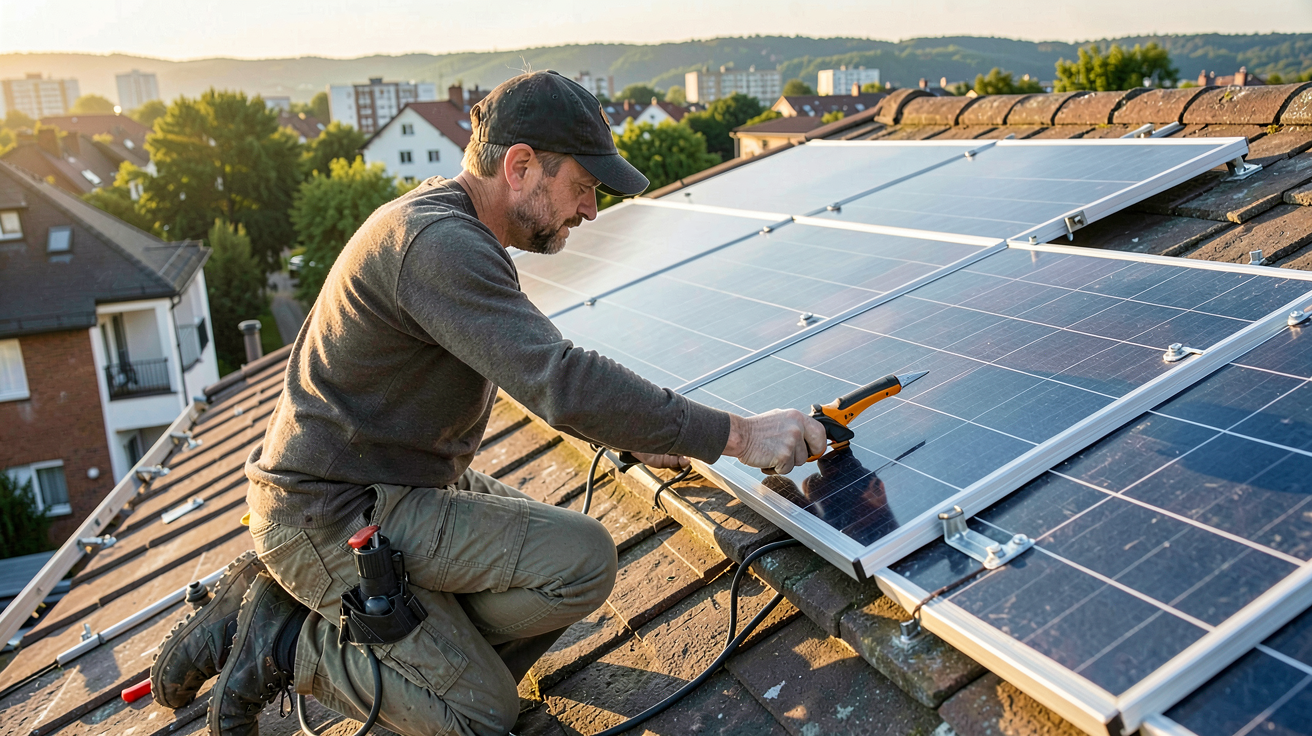 installer des panneaux photovoltaïques soi même étapes d'installation sur une toiture