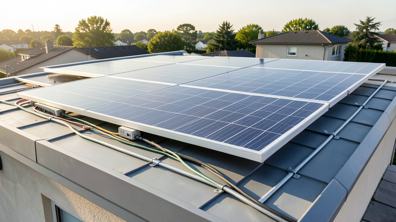 installer panneau solaire soi même kit solaire complet posé sur toit de maison individuelle avec budget et économies réalisables