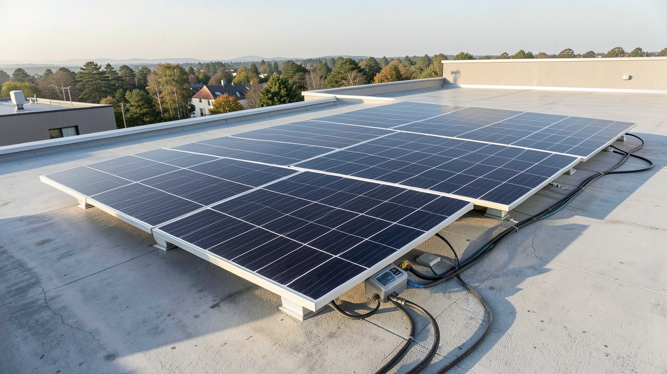 installer soi même panneau photovoltaique montrant un kit solaire autonome posé sur un toit moderne